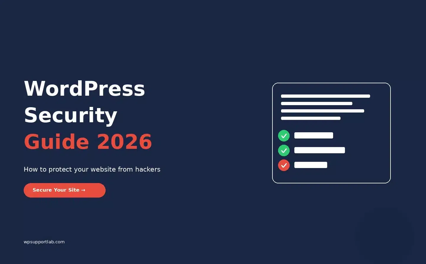 WordPress Security in 2026: How to Protect Your Website from Hackers