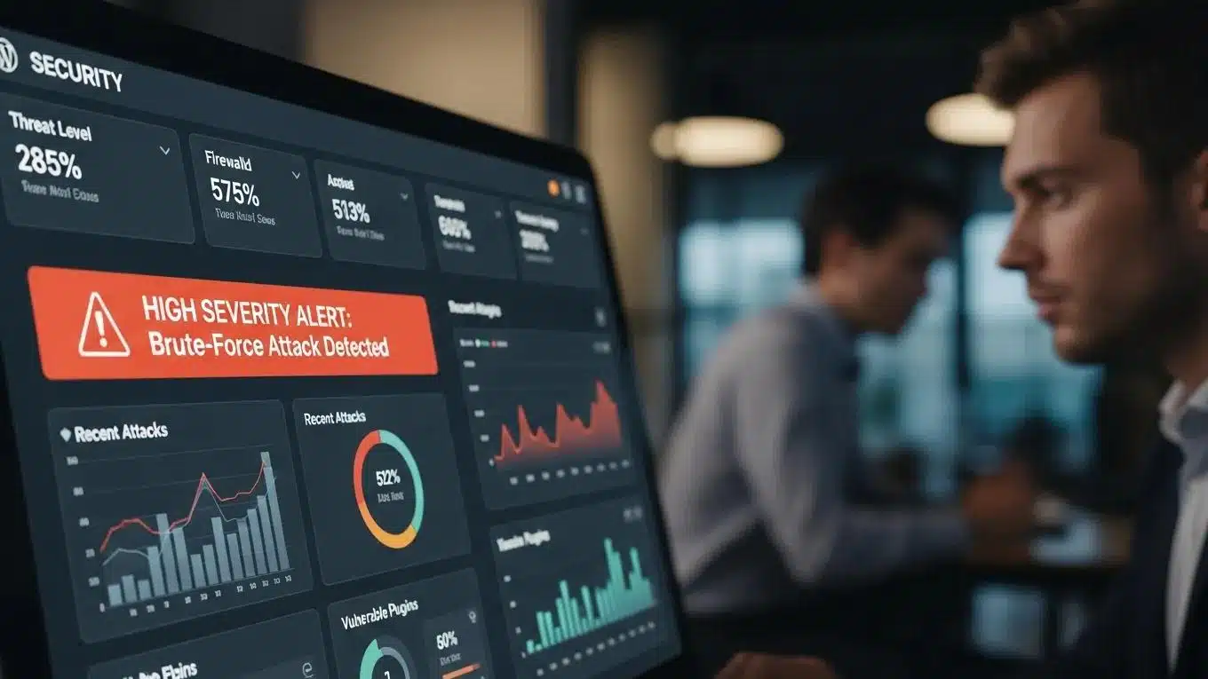 WordPress Maintenance Services in Florida Explained 1 Analyzing security metrics on a WordPress maintenance dashboard