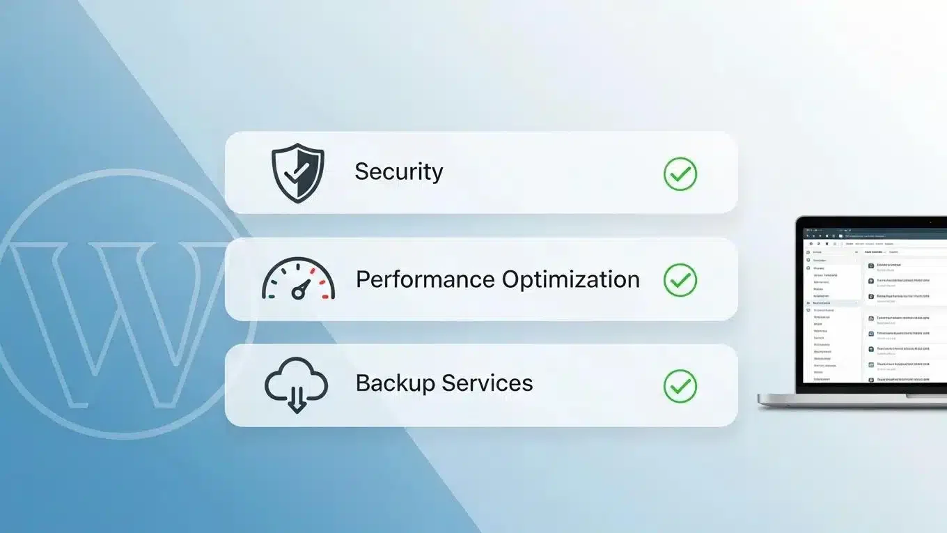 WordPress Hosting and Maintenance Plans: One Team, One Price, Zero Hassle 1 Checklist of benefits for managed WordPress hosting and maintenance services