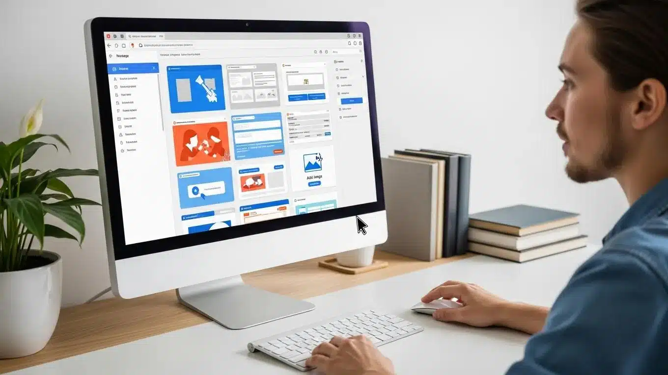 What Is a Managed AI Website Creation Service and Why Does Your Business Need One? 1 User interacting with an automated website creation tool, highlighting the ease of use and efficiency of managed AI services
