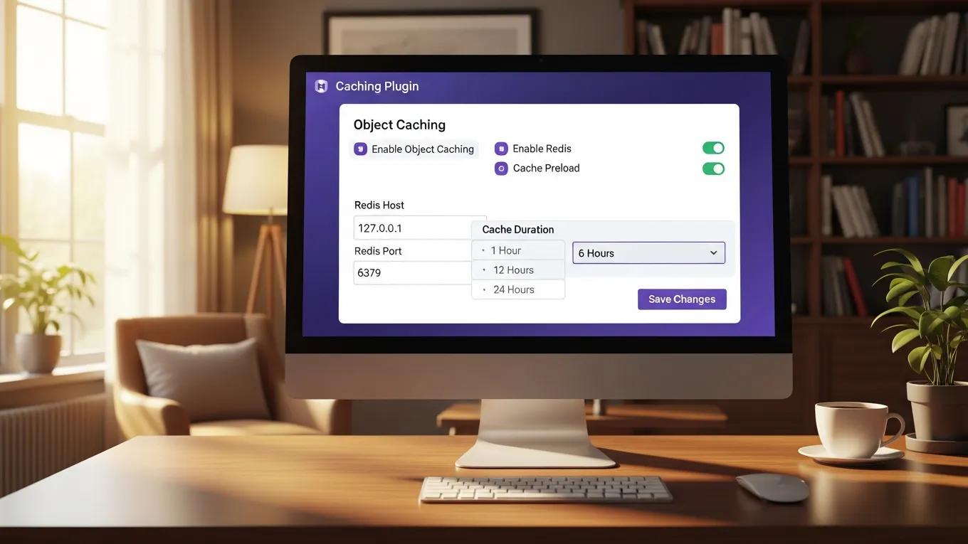 WooCommerce Optimization: 9 Powerful Scaling Strategies 1 Caching plugin configuration screen for object caching with Redis