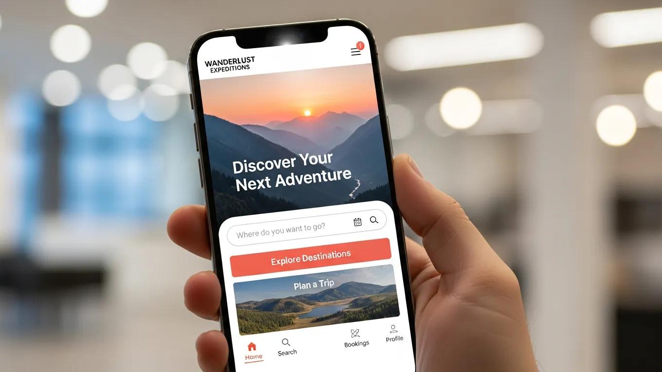 10 Essential Rules for Responsive Elementor Design 1 Close-up of smartphone showcasing a mobile-first website design, highlighting user-friendly navigation and clean aesthetics