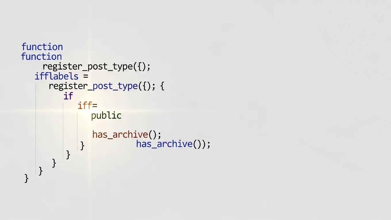 Mastering WordPress Custom Post Types: 5 Essential Steps 1 Code snippet of the register_post_type function for WordPress custom post types