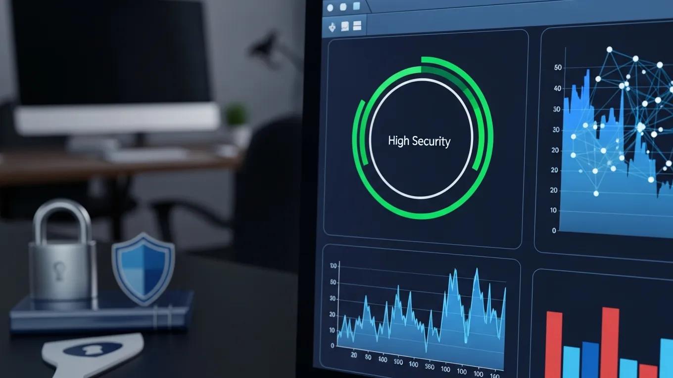 WordPress Multisite Management 5 Tips to Master 2 Computer screen showing security monitoring software, highlighting the importance of site security in multisite management