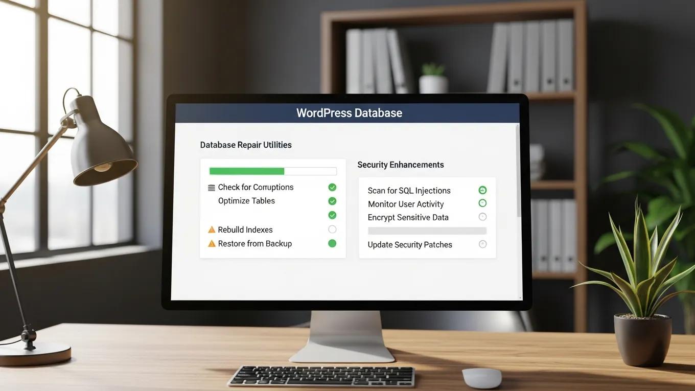 WordPress Troubleshooting Guide: 7 Powerful Fixes 2 Database repair tool interface for fixing connection errors in WordPress