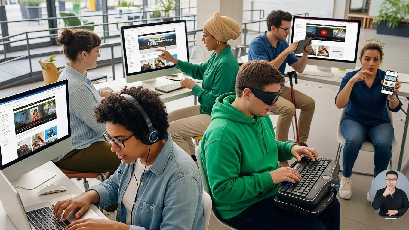 10 Powerful Modern Web Design Trends for 2026 2 Diverse users accessing a website showcasing accessibility and inclusive design features