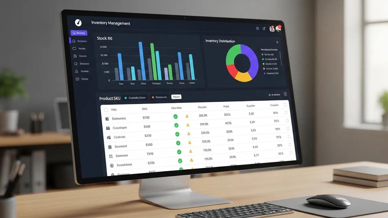 WordPress E-commerce Tips: 6 Strategies to Succeed 2 Effective inventory management tools displayed on a computer screen with stock levels