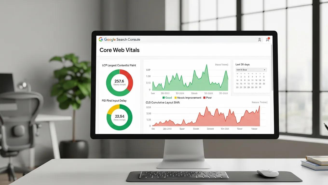 Boosting Core Web Vitals for WordPress 2 Google Search Console Core Web Vitals report displaying performance metrics
