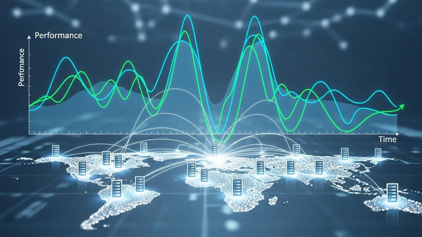 Optimizing WordPress Speed: 6 Proven Tips for Success 2 Performance graph illustrating the benefits of a Content Delivery Network for website speed