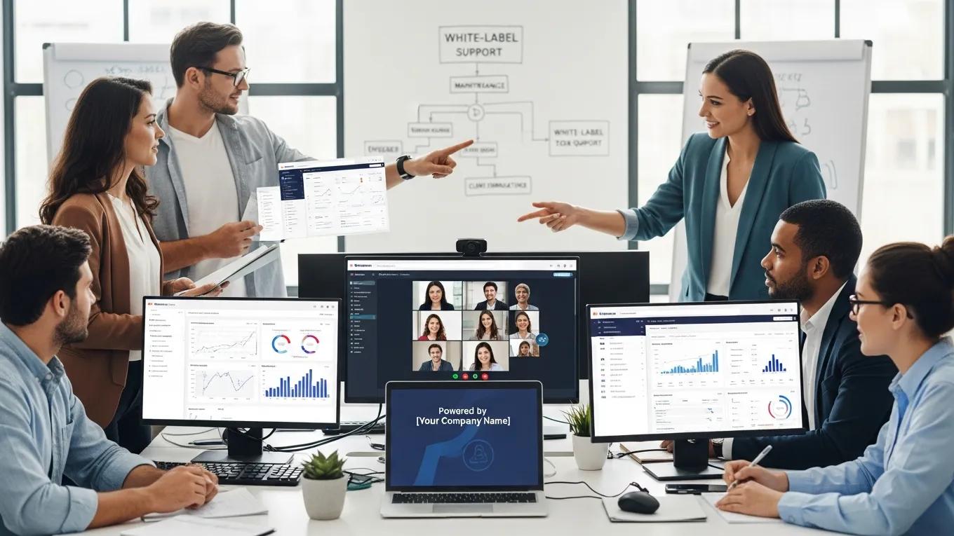 WordPress Agency Support: 10 Powerful Ways to Scale 1 Support team collaborating on white-label maintenance strategies