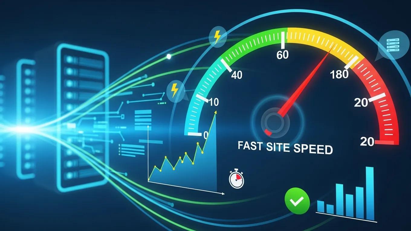 Optimizing WordPress SEO for Better Rankings: 6 Expert Tips 2 Visual representation of site speed optimization strategies for WordPress