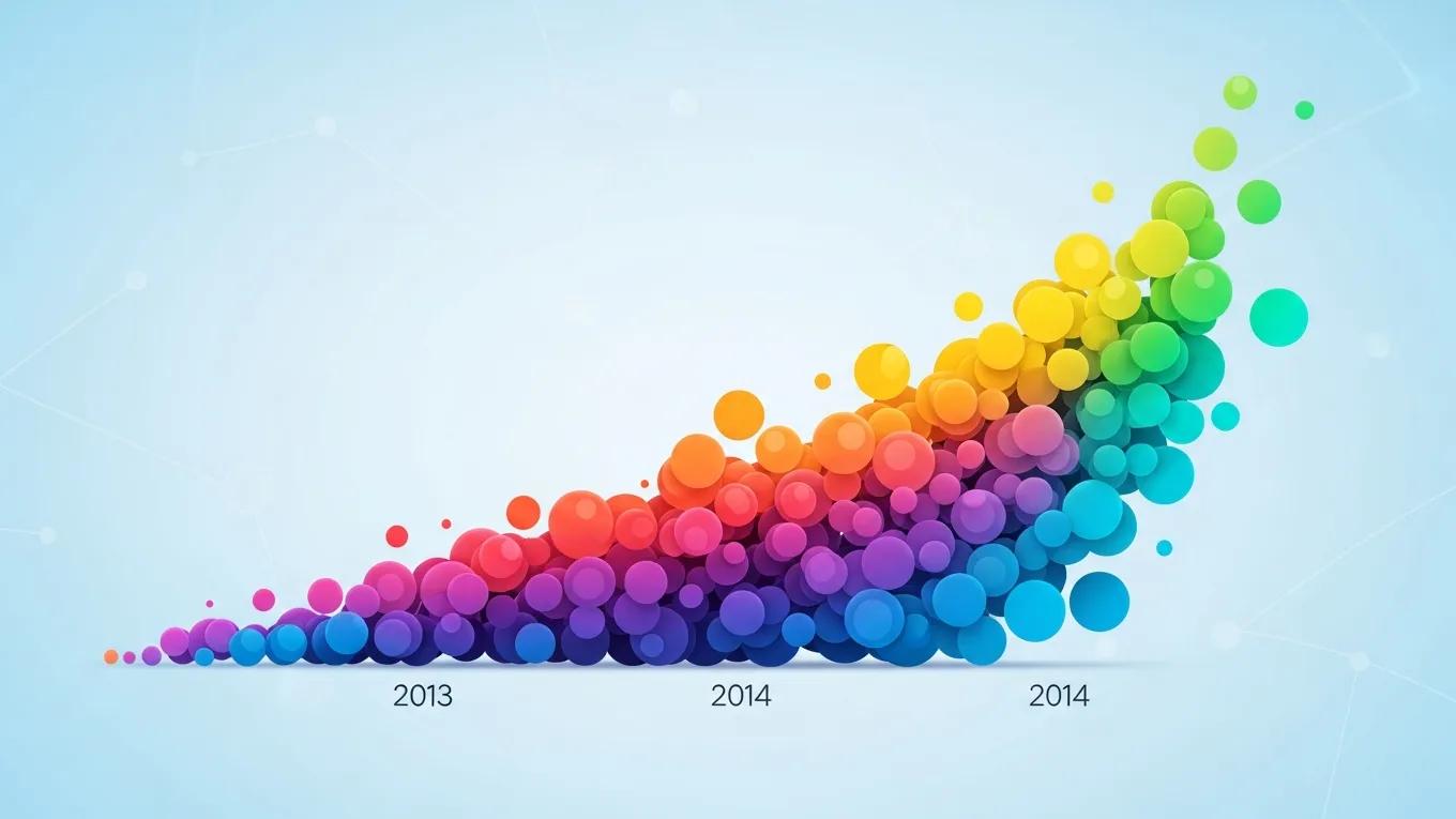 WordPress Statistics: 25+ Essential Stats 1 Visual representation of the growth in the WordPress plugin ecosystem, emphasizing its diversity and popularity