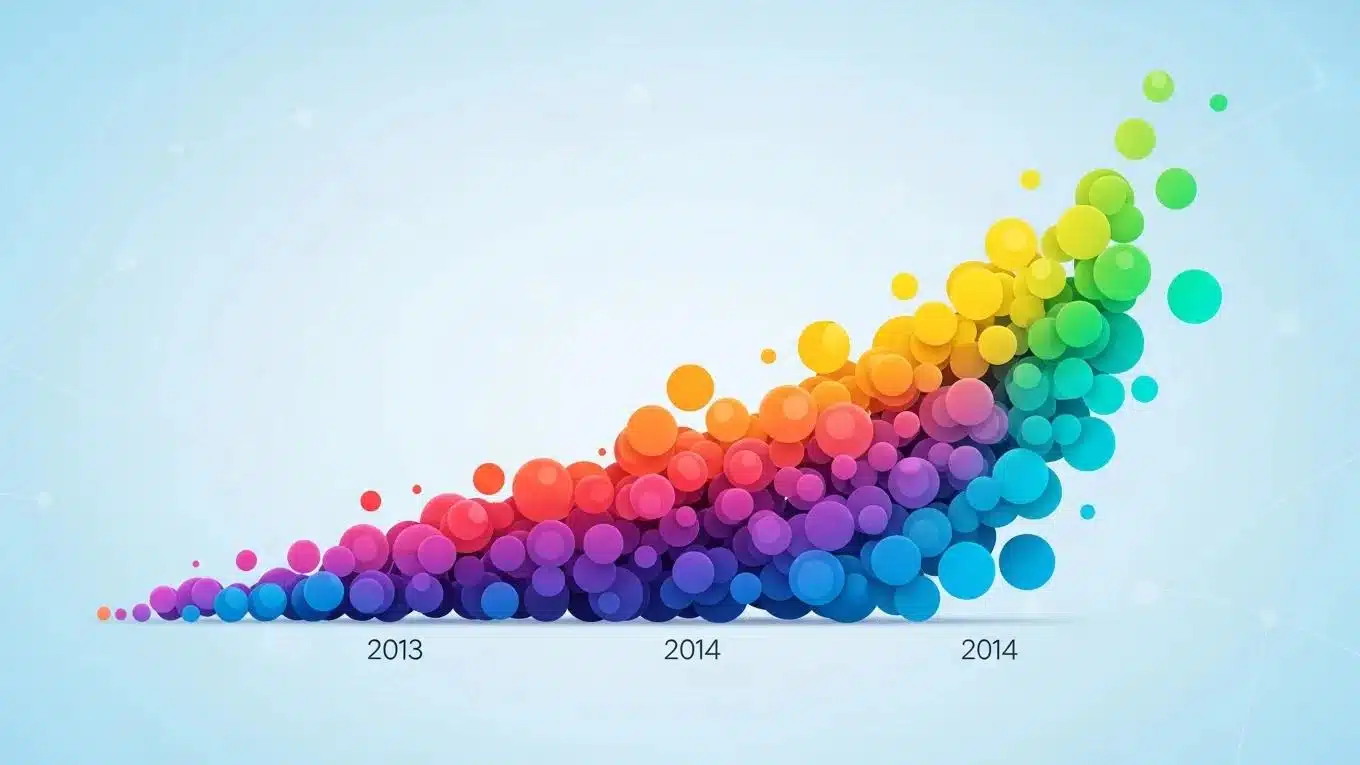 WordPress Statistics: 25+ Essential Stats 1 Visual representation of the growth in the WordPress plugin ecosystem, emphasizing its diversity and popularity