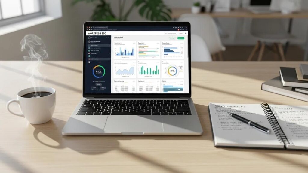 WordPress SEO dashboard showcasing optimization tools and metrics