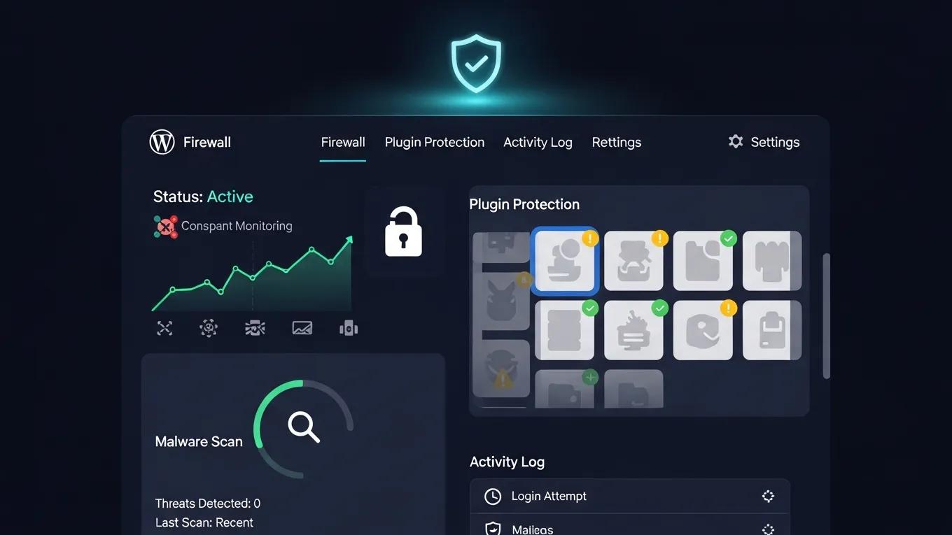 Protect Your WordPress Site: 9 Expert Tips to Stop Plugin Vulnerabilities 2 WP Support Lab WordPress firewall panel illustrating security features
