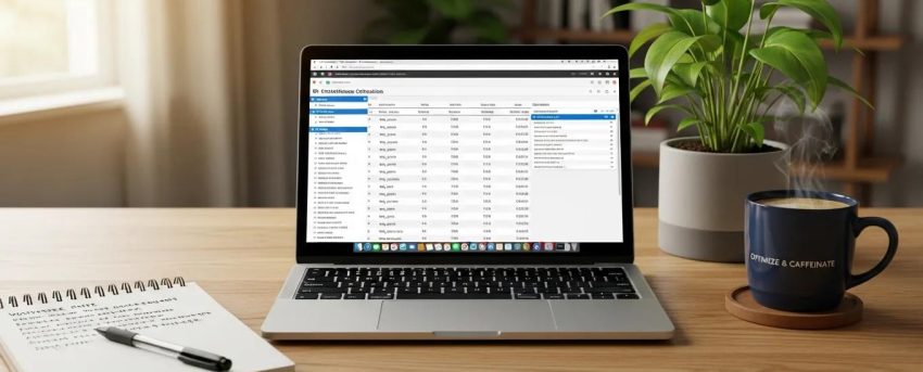 WordPress database optimization tools and workspace setup