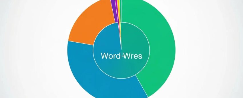 WordPress global market share statistics visualization highlighting its dominance in the CMS market