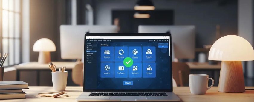 WordPress security dashboard showcasing various security plugins for enhanced site protection
