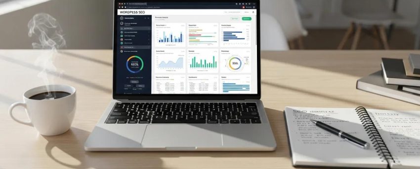 WordPress SEO dashboard showcasing optimization tools and metrics