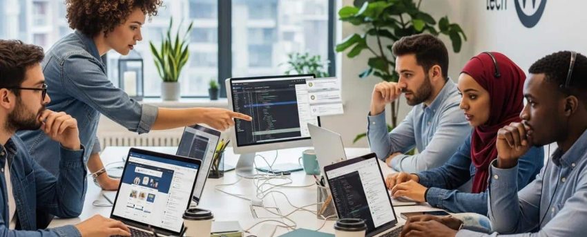 WordPress support team collaborating to resolve urgent website issues
